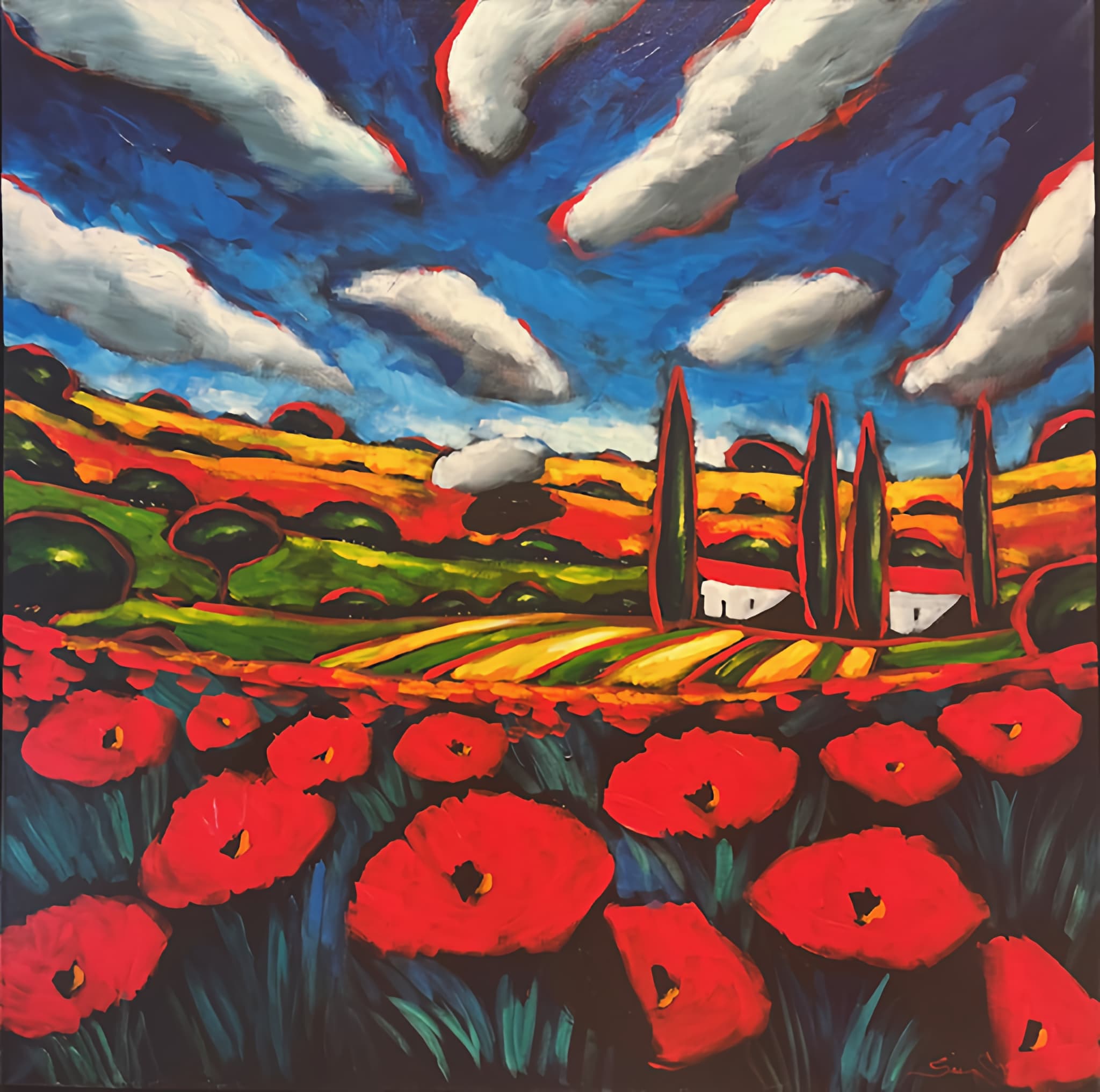 Tuscan Poppy Field Dream
